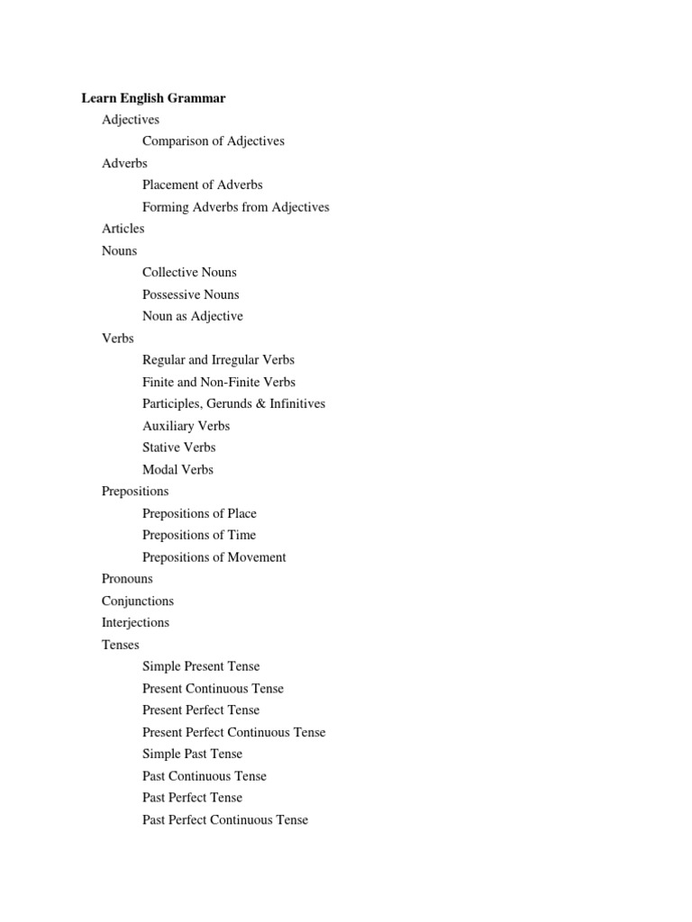 Comprehensive English Grammar Guide | PDF | Foreign Language Studies