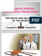 Philippine Medical Association Declaration: The Rights and Obligations of The Patients