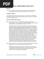 Self Measures For Marital Satisfaction MARITAL ADJUSTMENT TEST