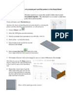 Creo Sheetmetal 2 - Assemble Walls