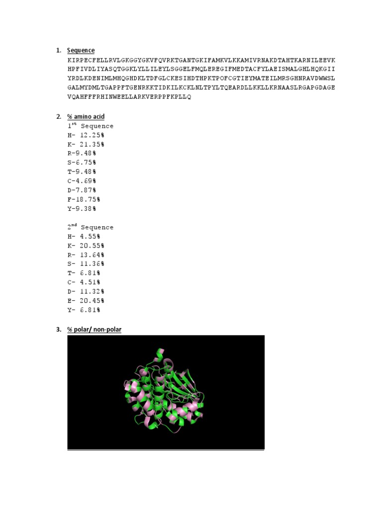 Protein Sequence Analysis and Properties | PDF | Cooking, Food & Wine ...