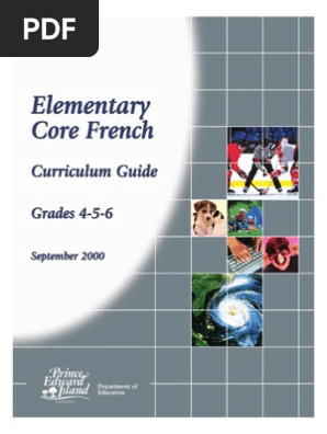 Canadian French Cirriculum Curriculum Second Language