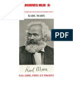 Marx 1865 Salaire Prix Profit