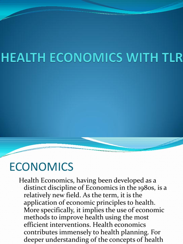Principles of Health Economics Explained | PDF | Demand | Economics