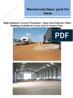 Warehouse/Open Yard For Lease