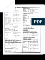 Dynamics Formula Sheet