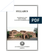 Syllabus LL.M. Part-I, 2014