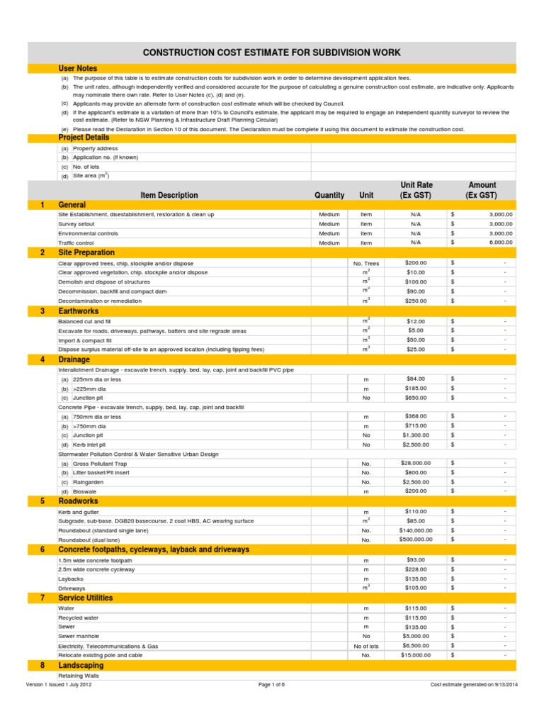 deck construction cost estimator on Construction Cost Estimator For Subdivision Work Polyvinyl Chloride Stormwater