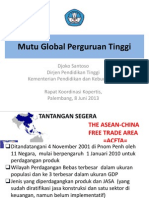 Kopertis Palembang, Mutu Global Perguruan Tinggi, 8 Juni 2013c