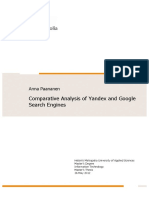 Comparative Analysis of Yandex and Google Search Engines