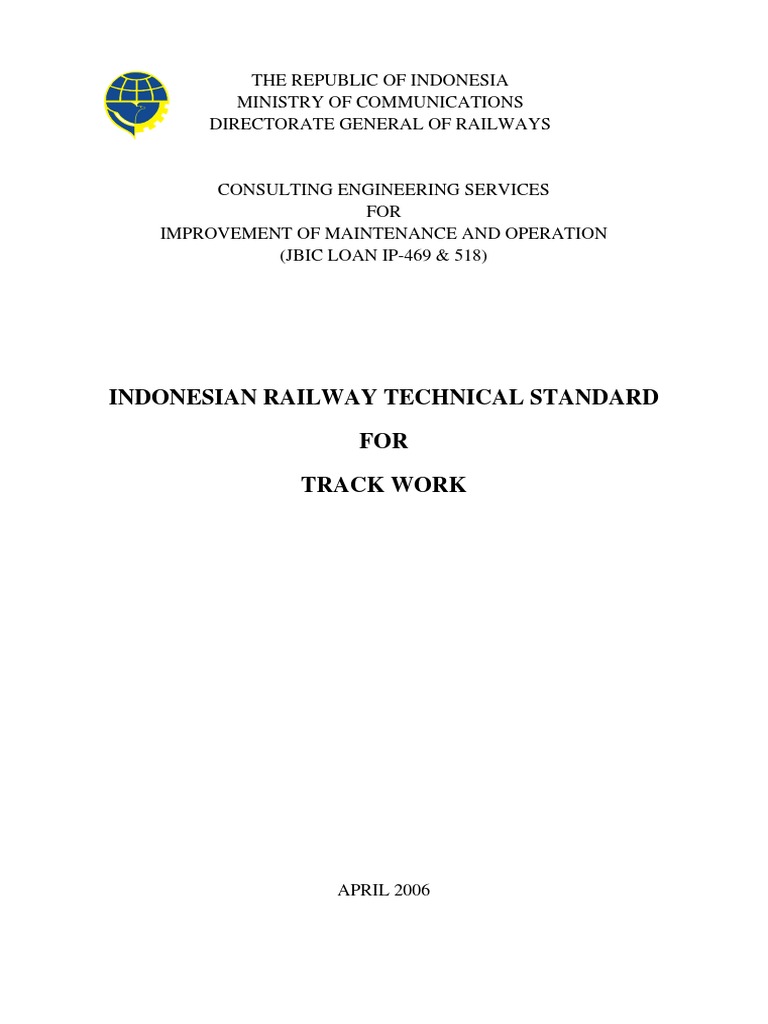 Indonesian Railway Track Design Standards | PDF | Track (Rail Transport ...