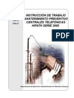 Ins-272-058 Mantto Preventivo Centrales Telefonicas Hipath Serie 3000