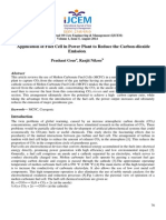 Application of Fuel Cell in Power Plant To Reduce The Carbon Dioxide Emission