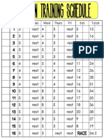 Marathon Training Schedule