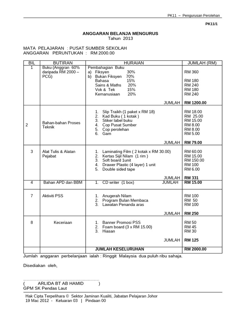 Pk 11 1 Anggaran Perbelanjaan Pdf