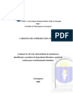 Avaliação in Vitro Da Citotoxicidade de Monômeros, Plastificante e Produtos de Degradação Liberados a Partir de Resinas Para Uso Imediato