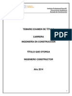 Temario Examen de Título Carrera 431 - 22014