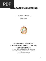 New Dbms Lab Manual