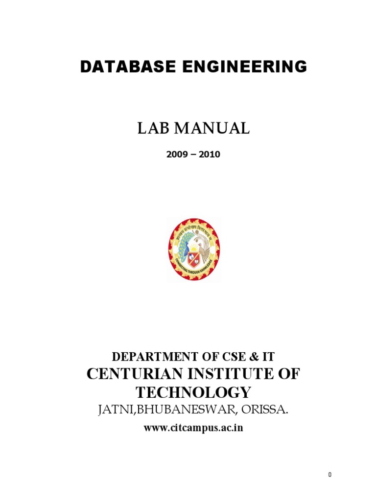 New Dbms Lab Manual Download Free PDF Sql Information Technology