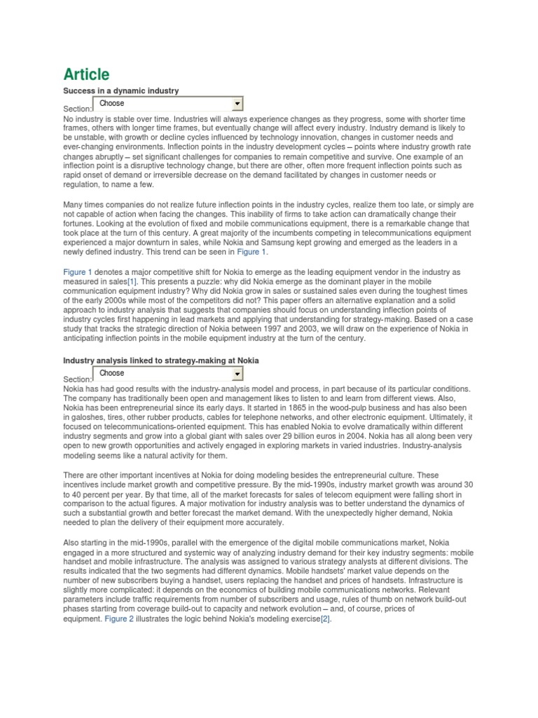 Nokia case study report image