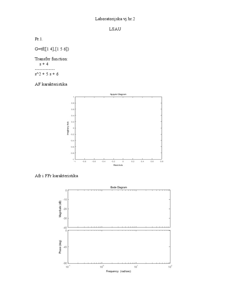 Transfer Function Analysis and Diagrams | PDF