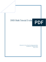 Ed Tech 505 DSIS Math Tutorial Evaluation