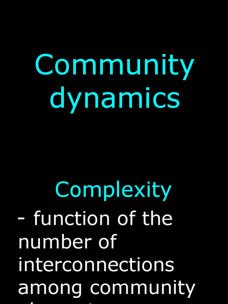 Community Dynamics and Stability in Ecology | PDF | Disturbance ...