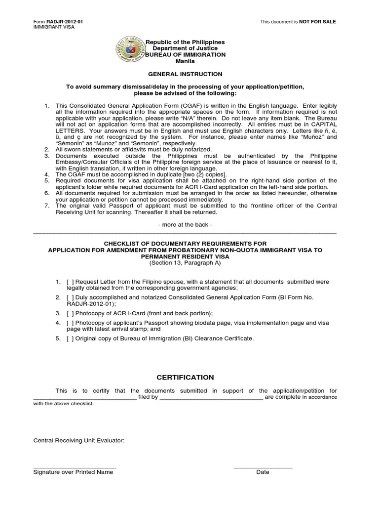 13A Amendment Travel Visa Passport