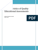 Characteristics of Quality Educational Assessments