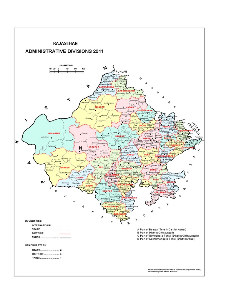 Rajasthan District Map Overview | PDF