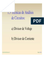 1-5 a) Divisores de Voltaje y b) Corriente