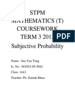 STPM Mathematics Assignment