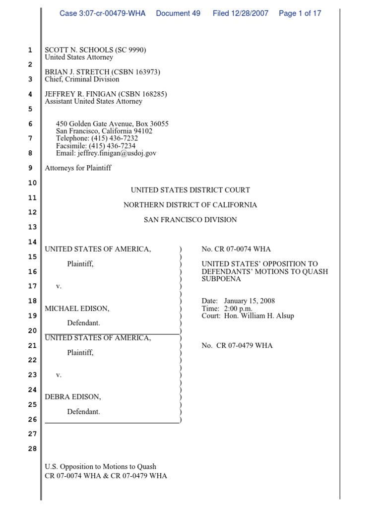 Opp To Motion To Quash PDF AttorneyClient Privilege Lawyer