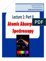 Lecture 1: Part II: Atomic Absorption Spectros