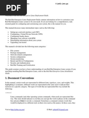 MB.03 “BE YOU” System Administration Books - Red Hat Enterprise Linux 5 | PDF