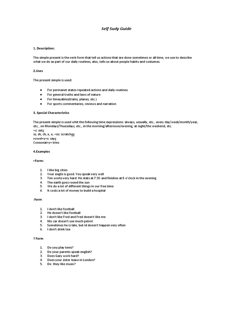 Self Sudy Guide I | PDF | Foreign Language Studies