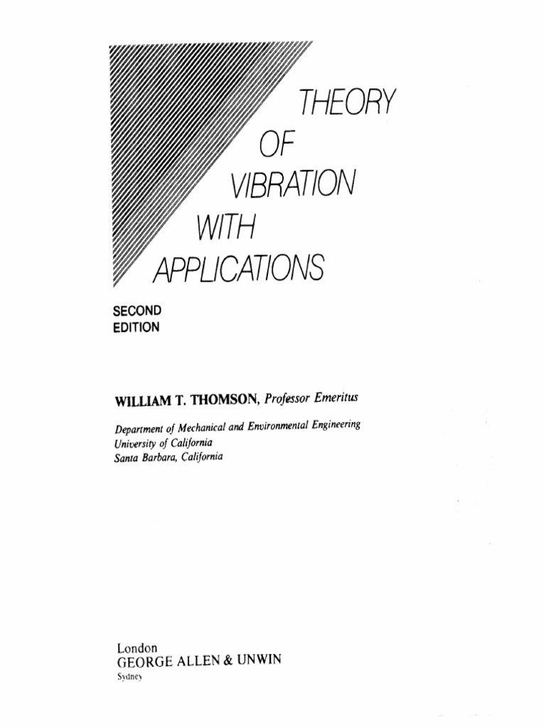 1.theory of Vibration With Applications - William T Thomson | PDF