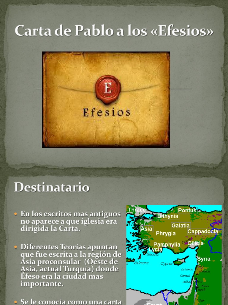 Carta de Pablo a Los «Efesios» Pablo el apóstol Jesús