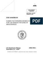 US Dept. of Energy Handbook - Human Factors & Ergonomics DOE-HDBK-1140