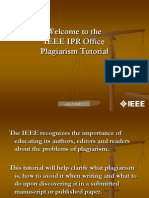 Welcome To The IEEE IPR Office Plagiarism Tutorial