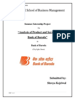 Analysis of Product and Services of Bank of Baroda