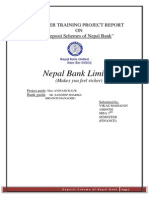Nepal Bank Limited: Summer Training Project Report ON "Deposit Schemes of Nepal Bank"