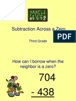 Subtraction Across A Zero: Third Grade