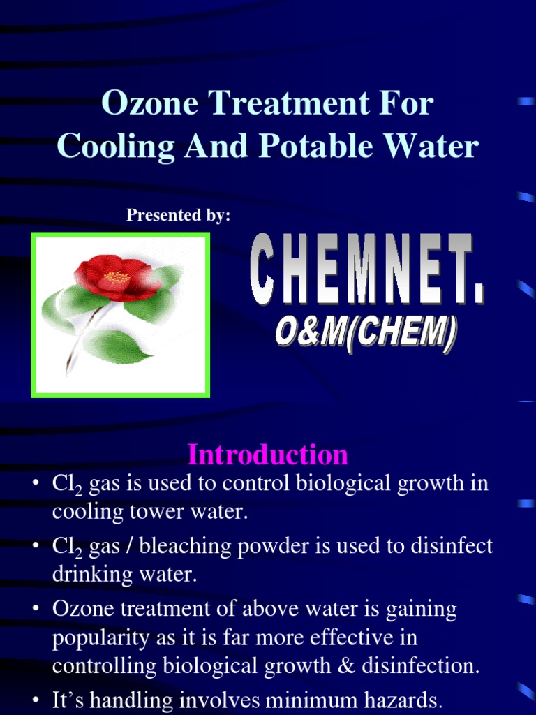 Ozone Treatment For Cooling Towers and Potable Water PDF Ozone