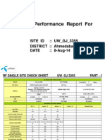 Network Performance Report For: Site Id:: UW - GJ - 3355 DISTRICT:: Ahmedabad Date:: 8-Aug-14