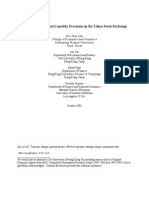 Tick Size Change and Liquidity Provision On The Tokyo Stock Exchange