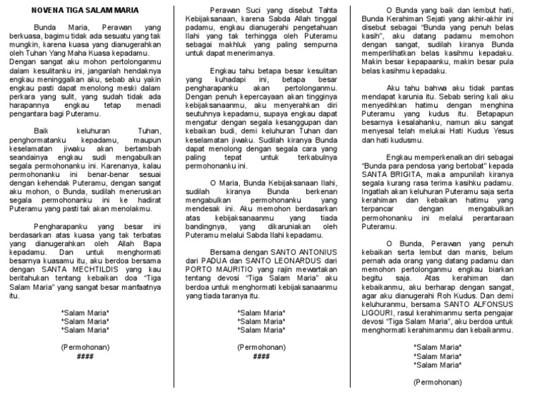 35+ Doa 3 Salam Maria PNG