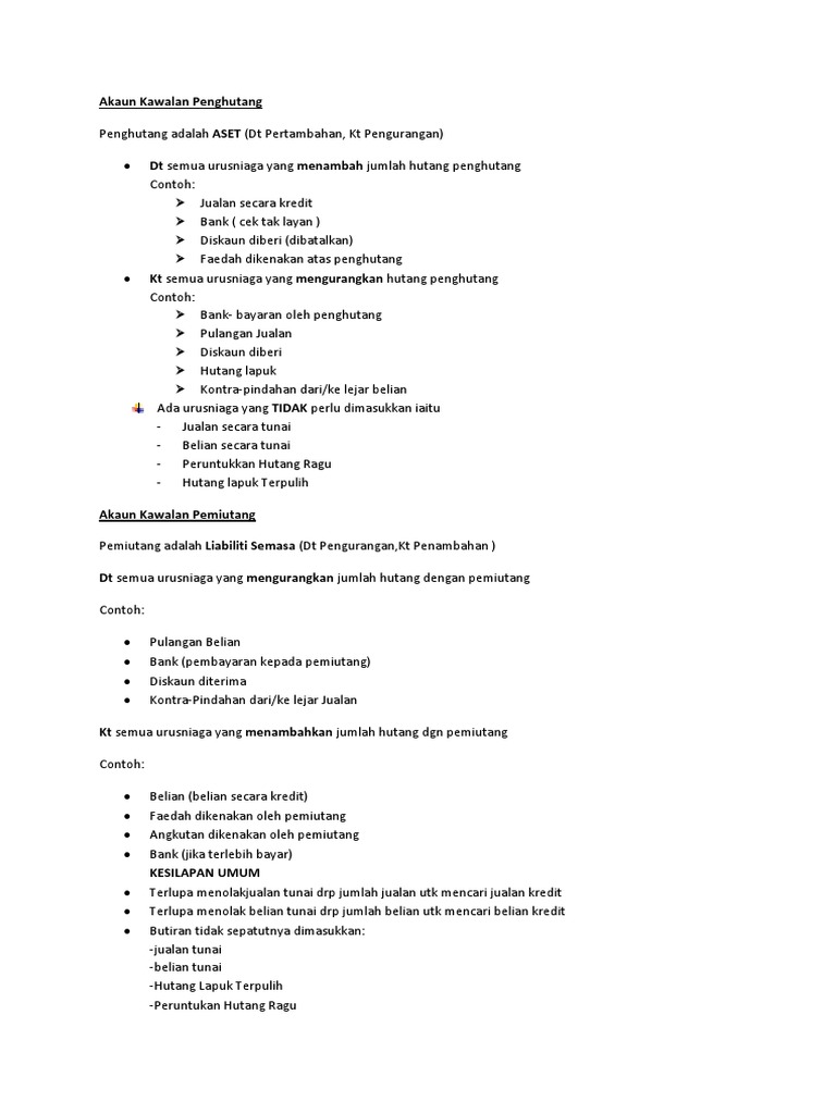 Akaun Kawalan Penghutang Pdf