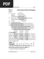 Unit 11 Concurrency Control Techniques: Structure