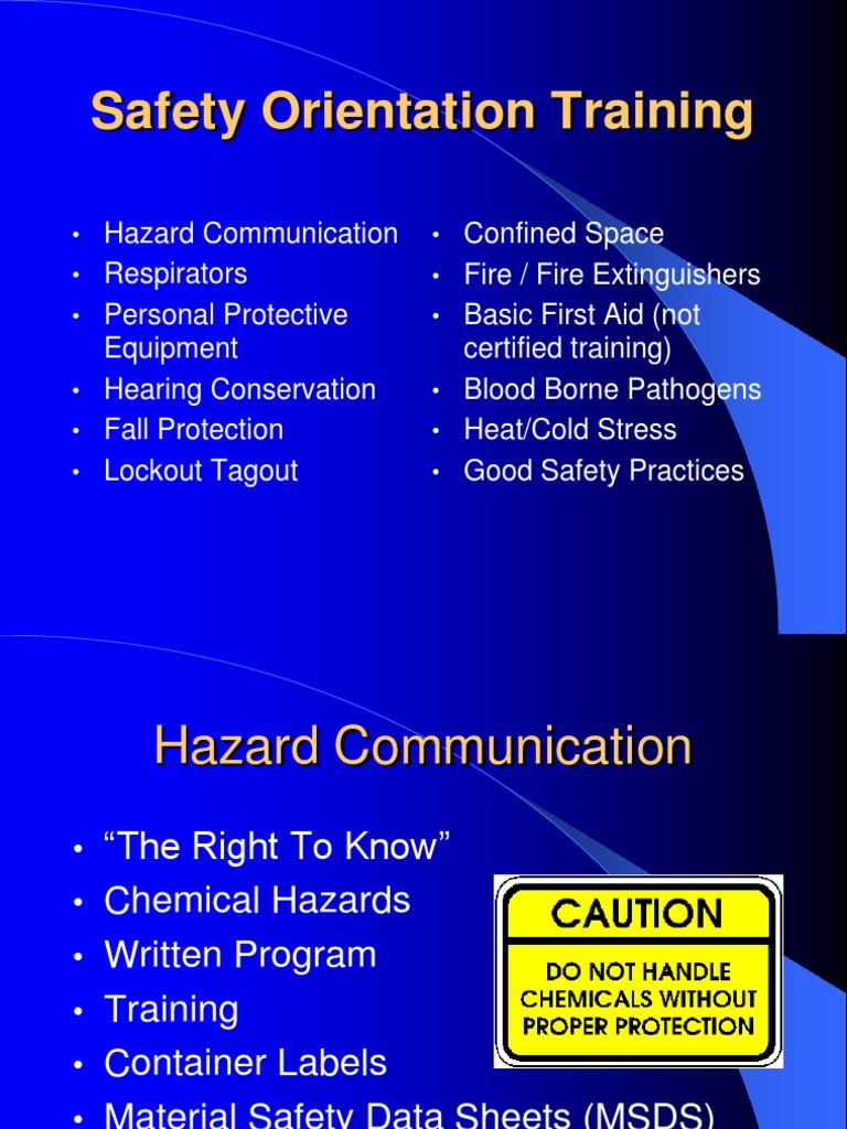 Safety Orientation Training | Download Free PDF | Fires | Combustion